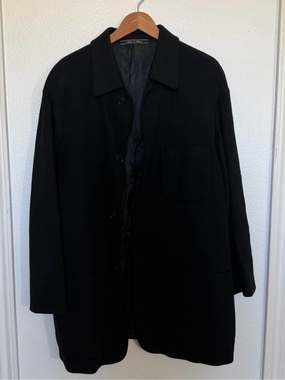 Saks Fifth Avenue Black Men's Pea Coat